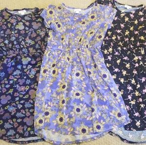 Luluaro girls dresses 3 of them for 1 price,